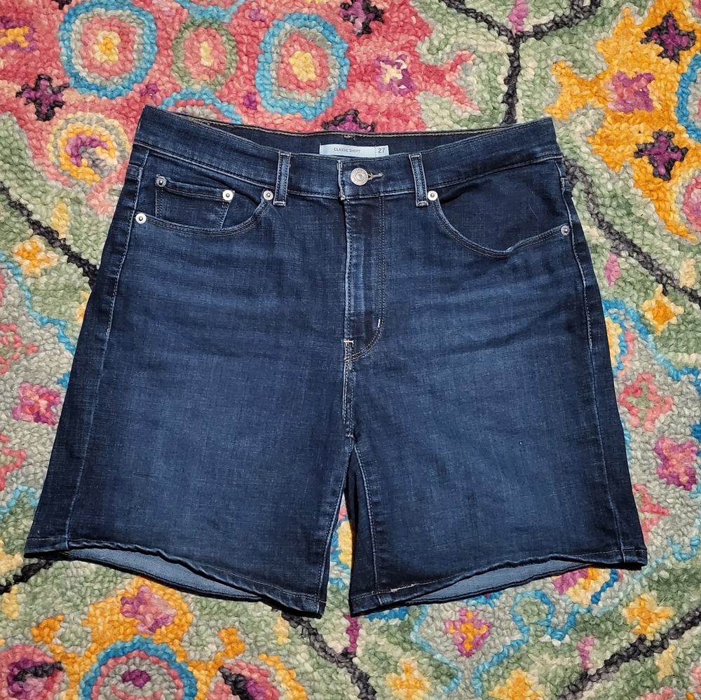 Levi's Classic Shorts Denim Jean Blue Women's 27 - Picture 2 of 5